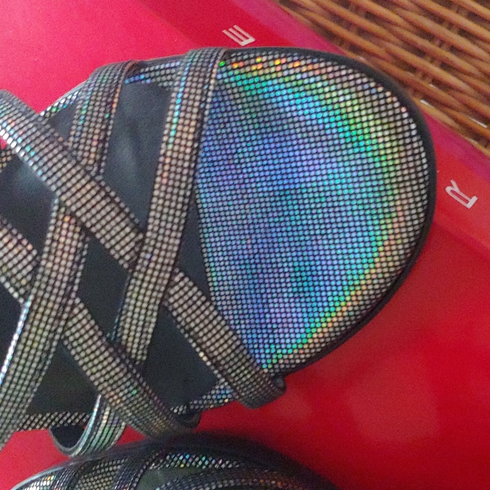 Silver Iridescent Color Changing Heels - Picture 6 of 8